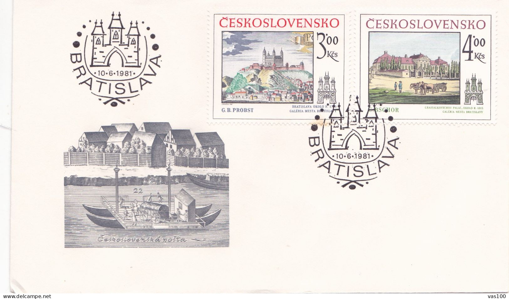 THE PAINTING  COVERS FDC  CIRCULATED 1981 Tchécoslovaquie - Storia Postale