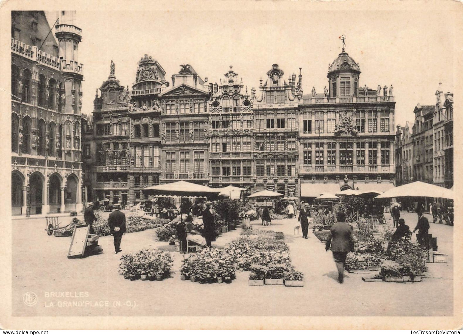 BELGIQUE - Bruxelles - La Grand'Place - Animé - Carte Postale Ancienne - Marktpleinen, Pleinen