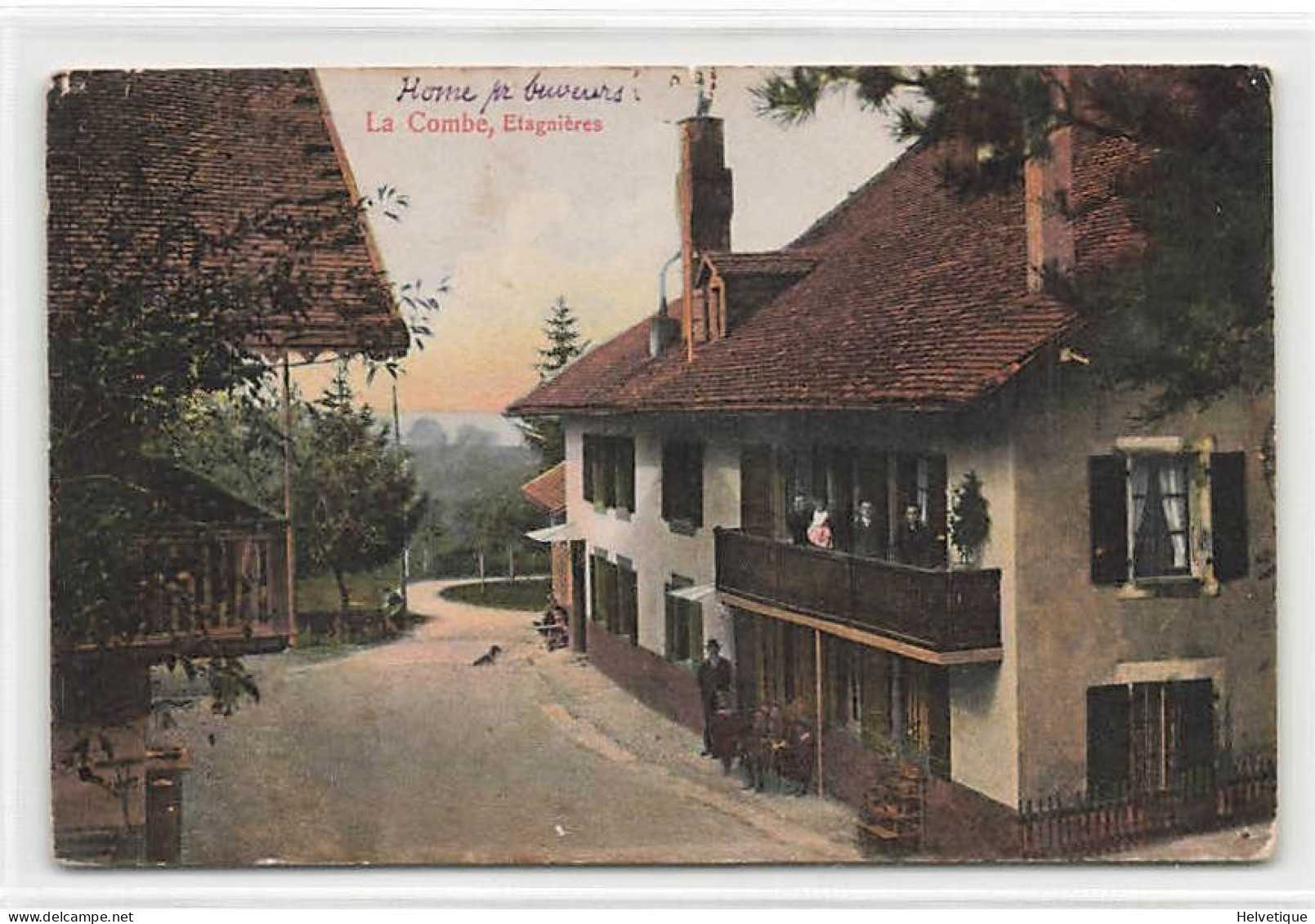 La Combe Etagnières Home Pour Buveurs Alcool Alcoolisme 1909  (Echallens) Animée - Échallens