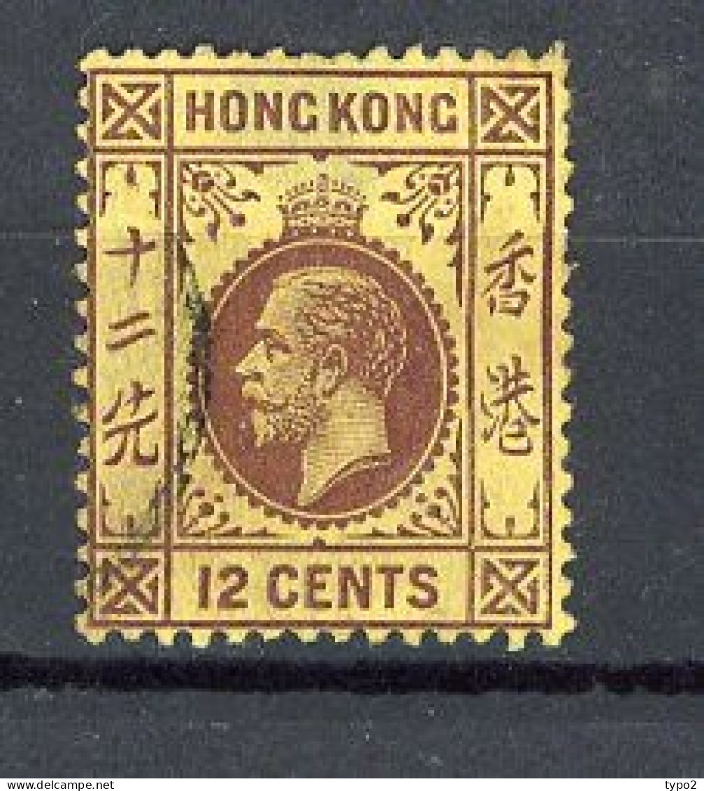 H-K  Yv. N° 105 ; SG N°106  Fil CA Mult (o) 12c Brun-lilas S Jaune George V Cote 6 Euro BE R 2 Scans - Used Stamps