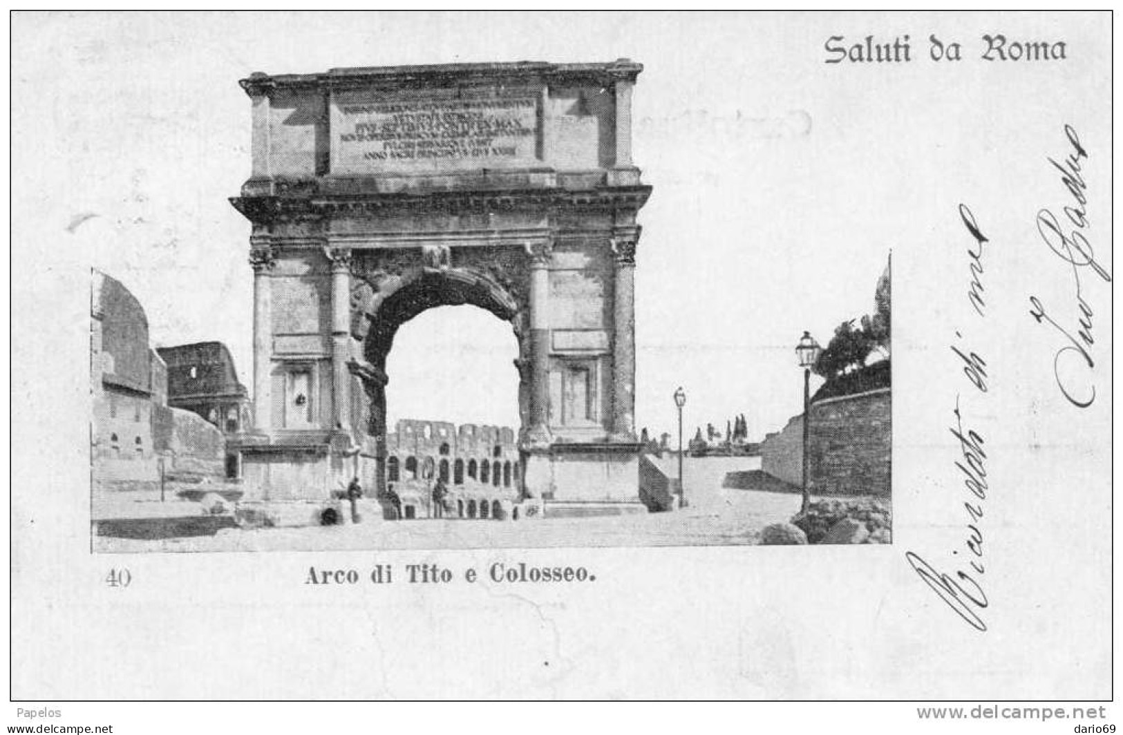 1900 ROMA ARCO DI TITO E COLOSSEO - Kolosseum