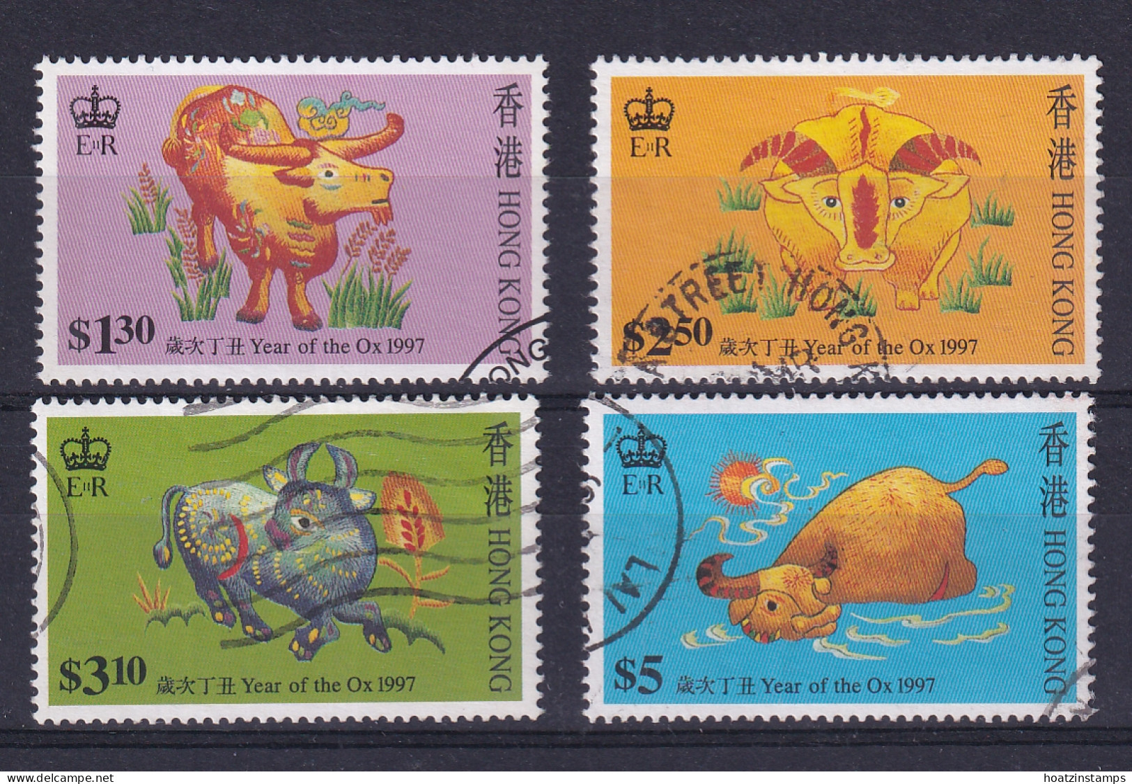 Hong Kong: 1997   Chinese New Year (Year Of The Ox)    Used  - Usados