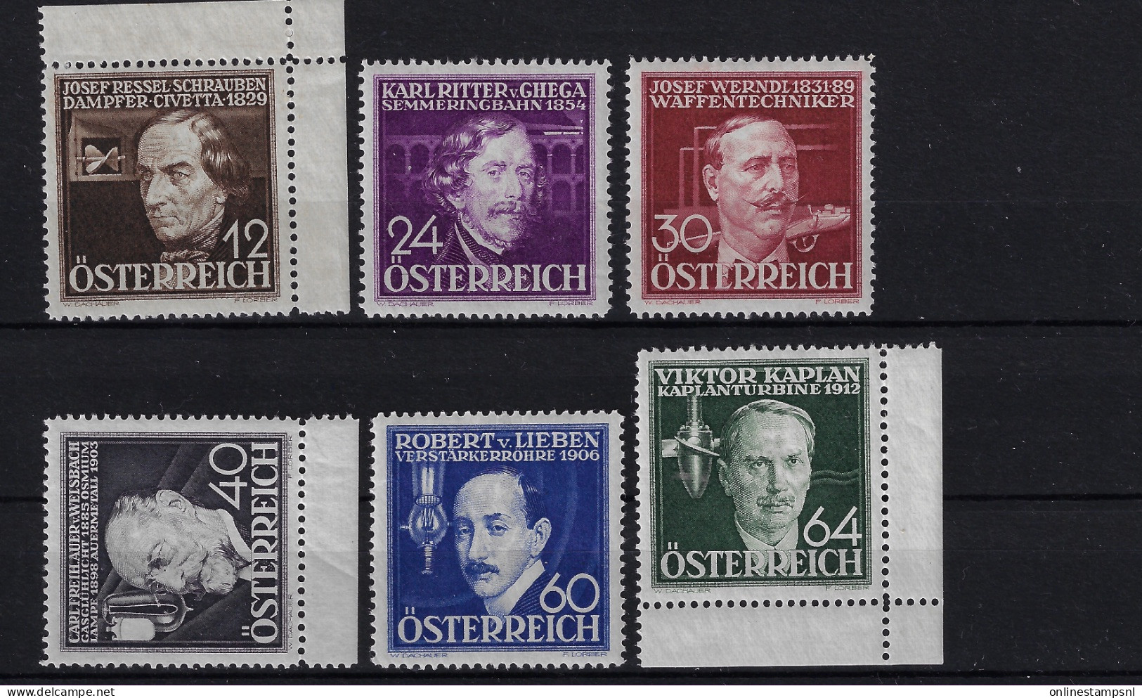 Austria Mi 632 - 637 Neuf **/MNH/Postfrisch 1936 - Ungebraucht