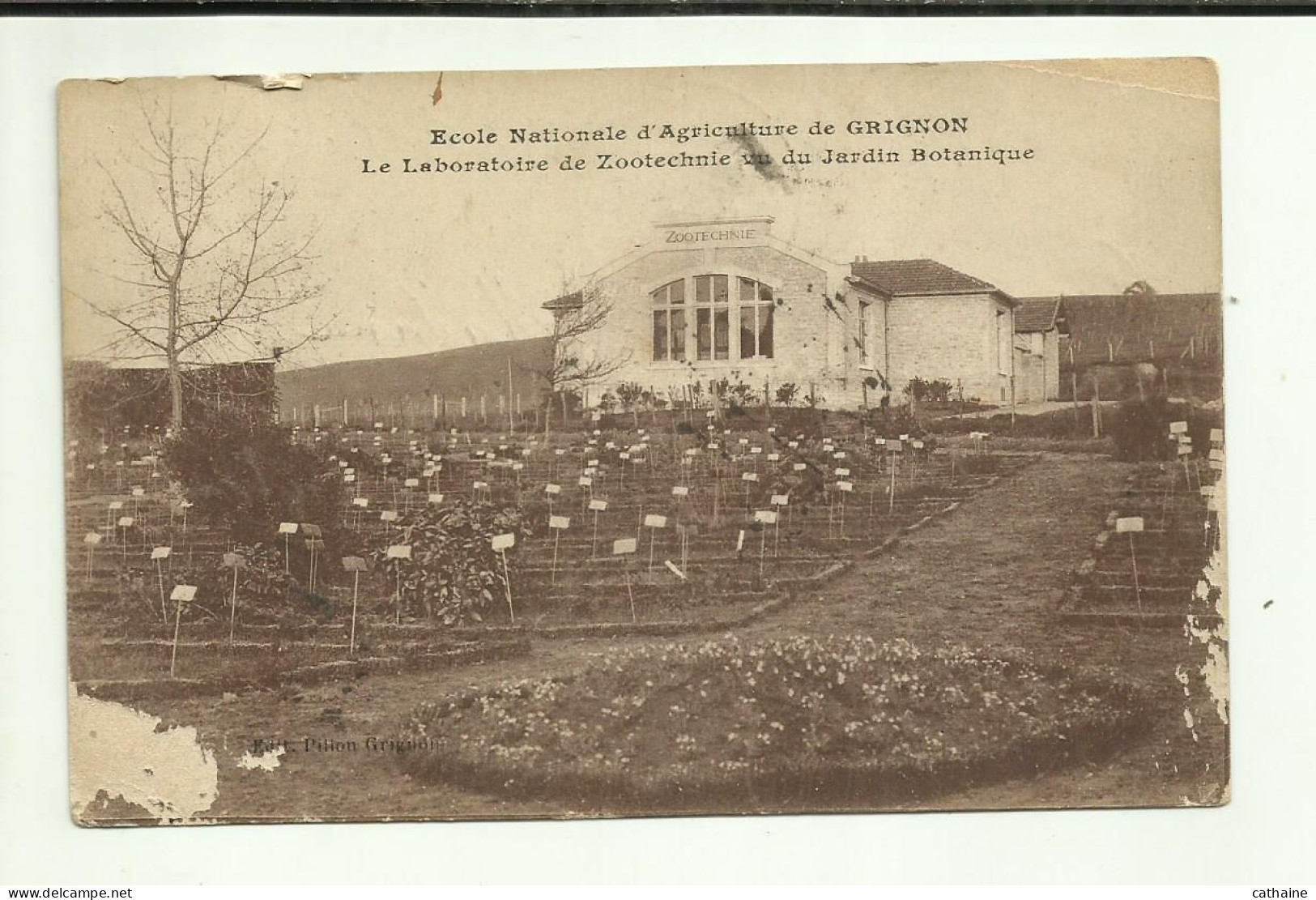 78 . GRIGNON . ECOLE NATIONALE D AGRICULTURE . LE LABORATOIRE DE ZOOTECHNIE VU DU JARDIN BOTANIQUE ( En L Etat ) - Grignon