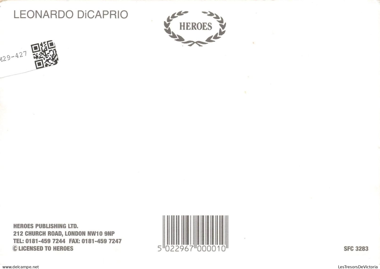 SPECTACLE - Cinéma - Acteur - Léonardo Dicaprio - Carte Postale - Actors