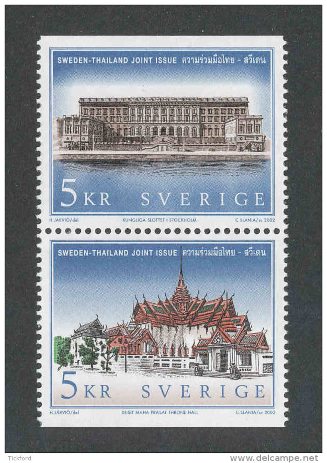 SUEDE 2002 - YT 2294/2295 - Facit 2329/2330 - Neuf ** MNH - Palais Royaux - Ongebruikt