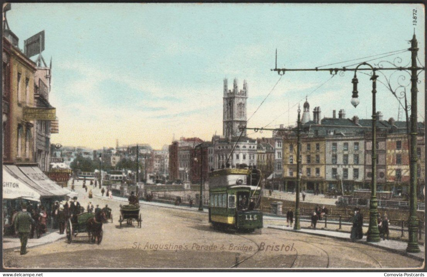 St Augustine's Parade & Bridge, Bristol, C.1905 - Wrench Postcard - Bristol