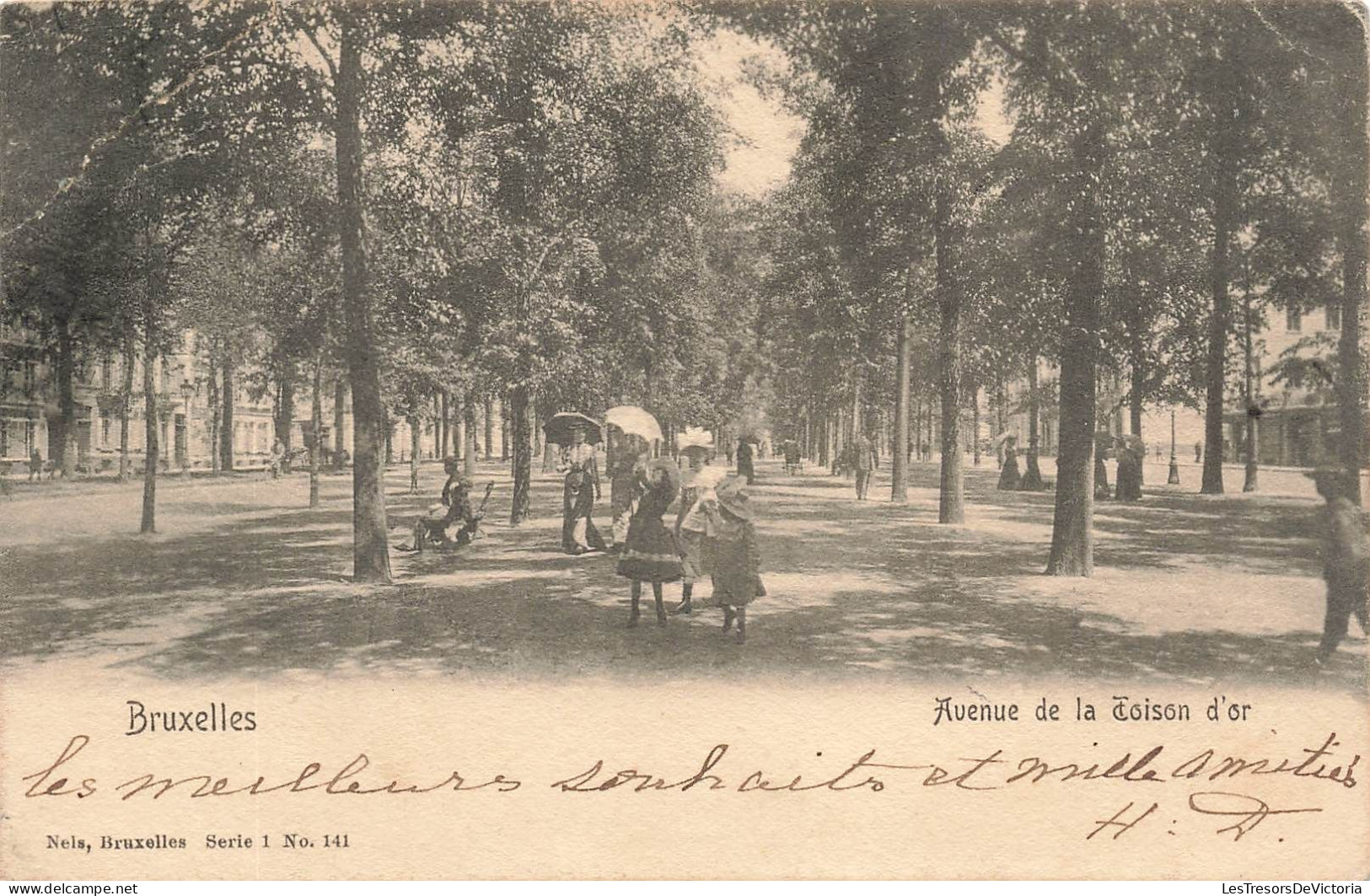 BELGIQUE - Bruxelles - Avenue De La Toison D'or - Carte Postale Ancienne - Corsi