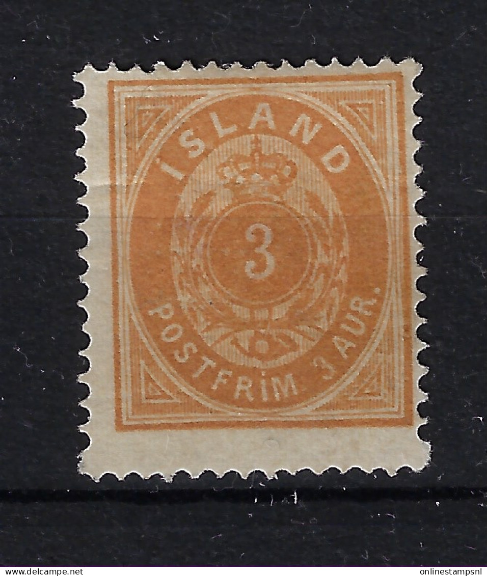 Iceland Mi  12B  1882  Perfo 12.75 Neuf Avec ( Ou Trace De) Charniere / MH/* - Unused Stamps