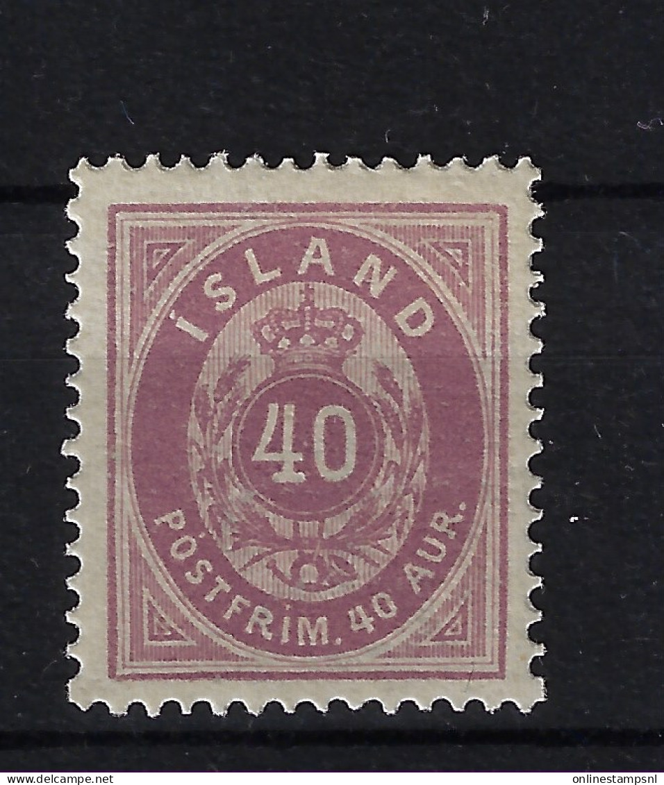 Iceland Mi  15 A  1882  Perfo 14 * 13.5 Neuf Avec ( Ou Trace De) Charniere / MH/* - Ungebraucht