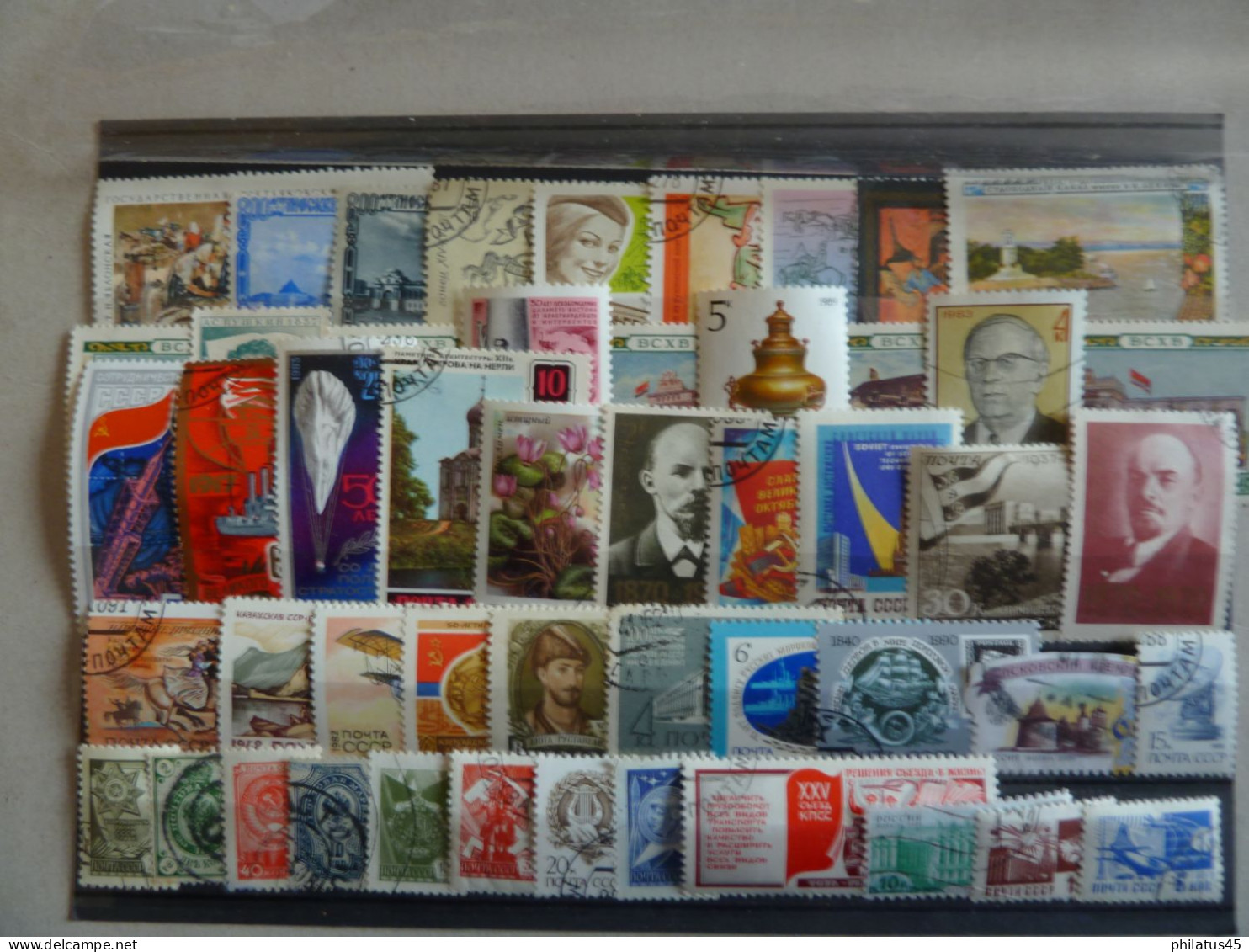 RUSSIE/URSS LOT DE 50 TIMBRES OBLITERES TOUS DIFFERENTS - Collezioni