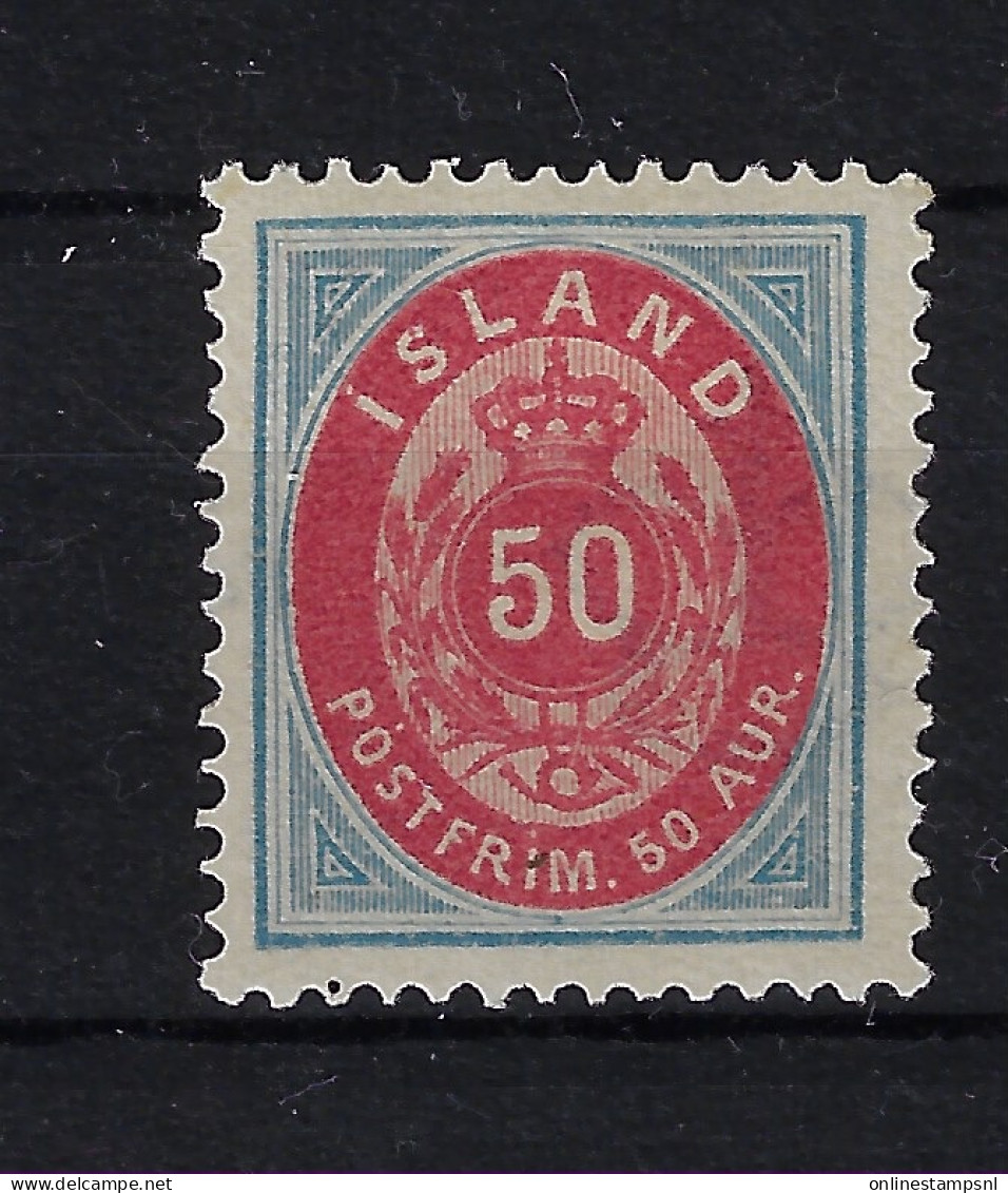 Iceland Mi  16 A  1892  Perfo 14 * 13.5 Neuf Avec ( Ou Trace De) Charniere / MH/* - Ungebraucht