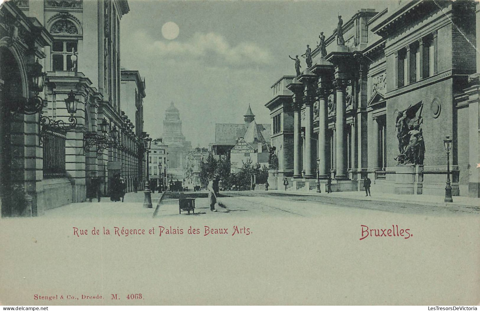 BELGIQUE - Bruxelles - Rue De La Régence Et Palais Des Beaux Arts - Carte Postale Ancienne - Autres & Non Classés