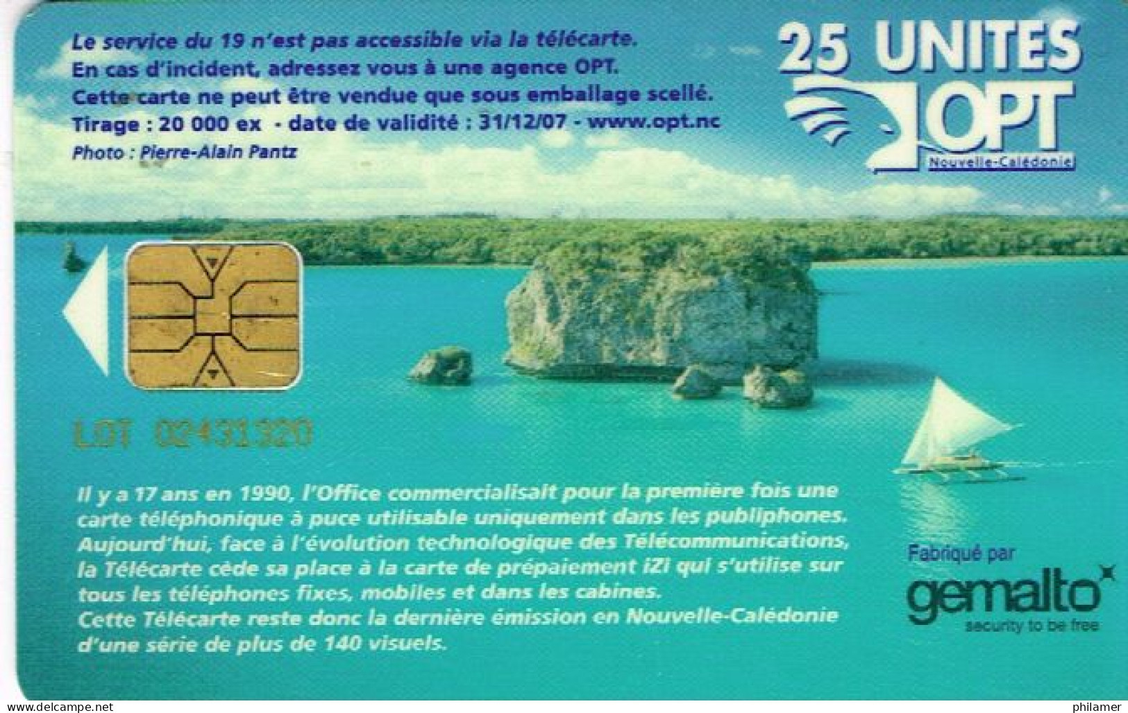 Nouvelle Caledonie Caledonia TELECARTE PHONECARD NC Cagou Oiseau Bird Baie Upi Ile Pins Ut BE - Nieuw-Caledonië