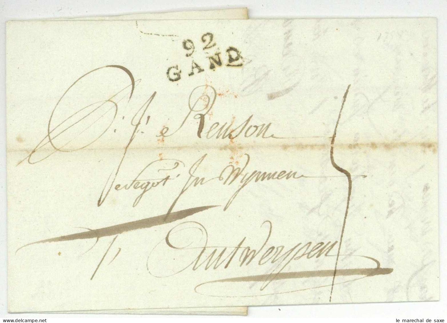 92 GAND Gent Pour Antwerpen Anvers 1799 - 1792-1815 : Departamentos Conquistados