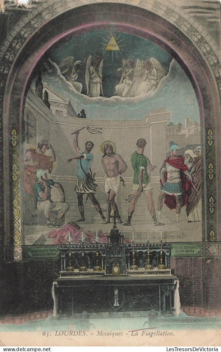 FRANCE - Lourdes - Mosaïques De La Flagellation - Colorisé - Carte Postale Ancienne - Lourdes