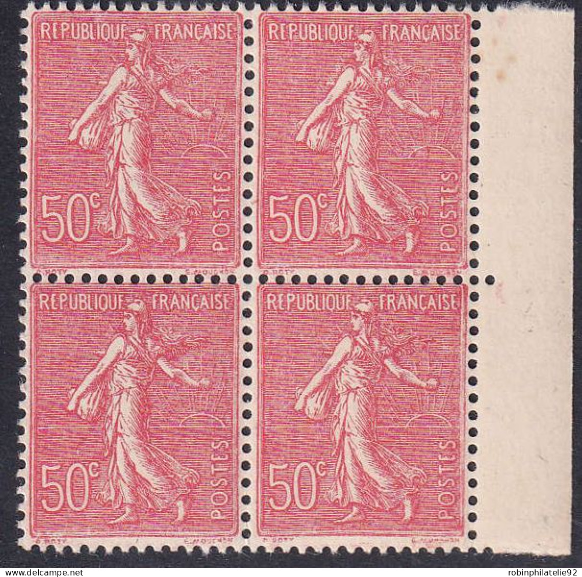 FRANCE  VARIETES N°199 P  Papier Carton Bloc De 4 Bdf Qualité:* Cote:100 - Unused Stamps