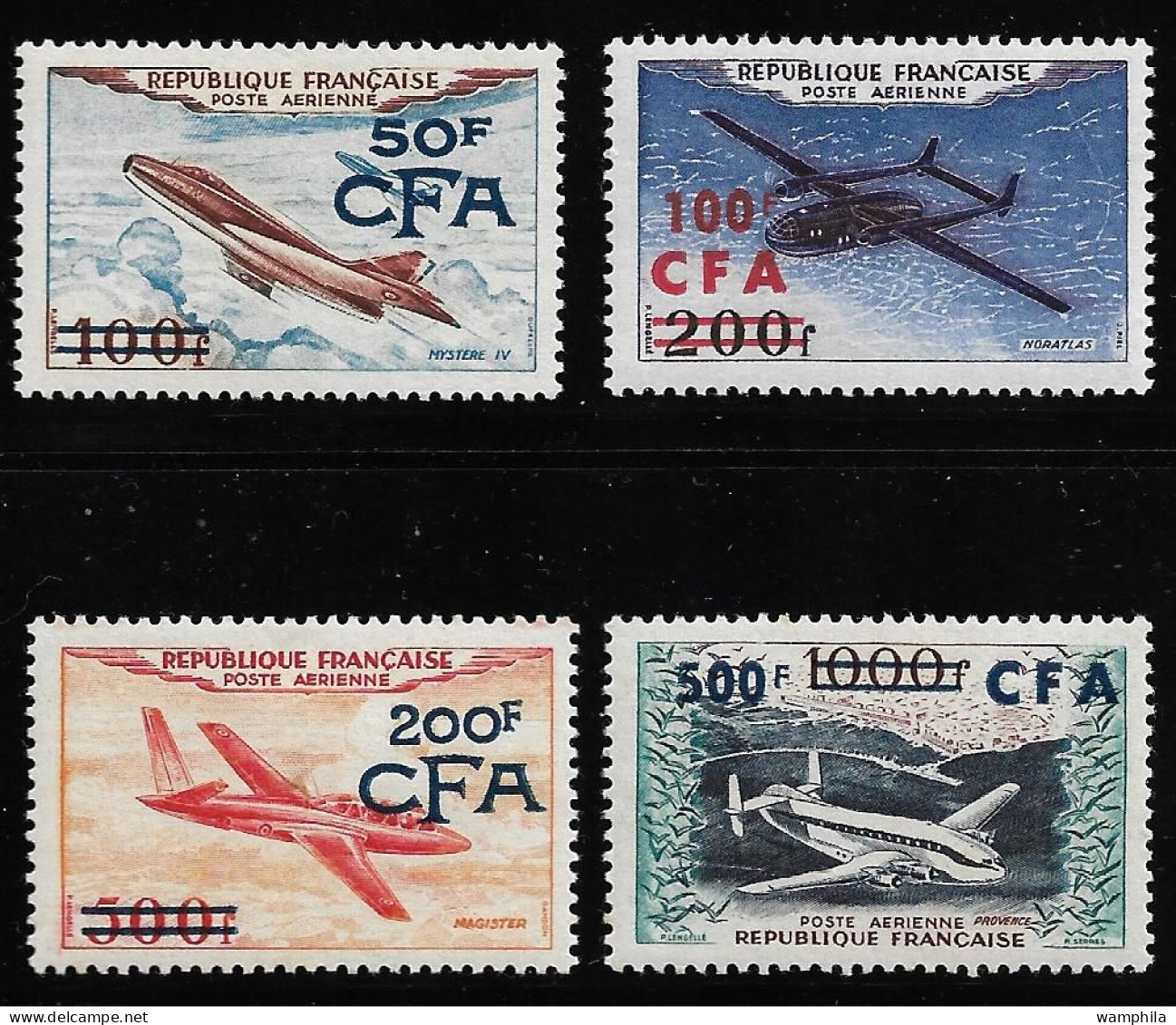 Réunion 1954 P.A N°52/55*. Série Des Prototypes Cote 66€ - Posta Aerea