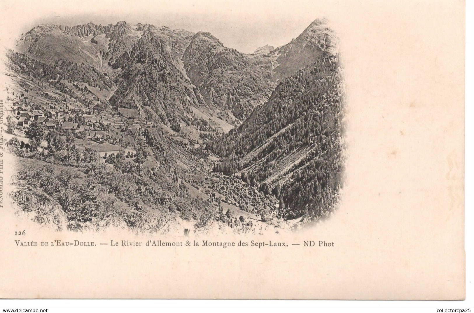 126 - Vallée De L' Eau Dolle Le Rivier D' Allemont & La Montagne Des Sept Laux ( Carte Nuage Précurseur édit Fenoglio ) - Allemont