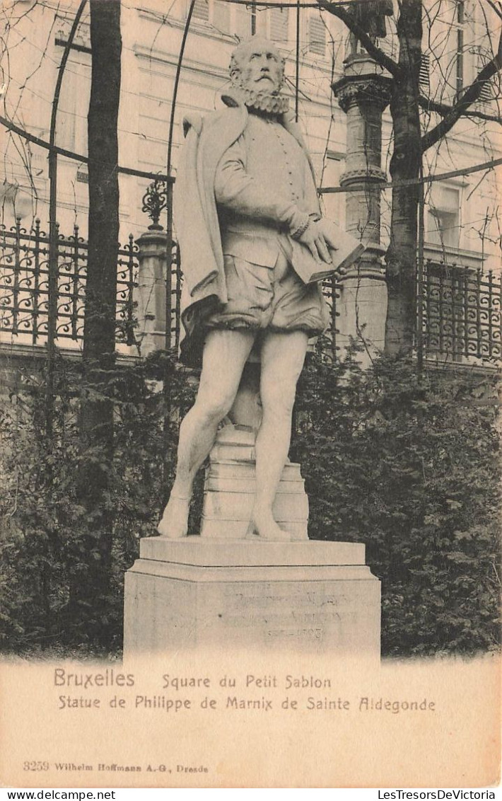 BELGIQUE - Bruxelles - Square Du Petit Sablon - Statue De Philippe De Marnix De Sainte Aldegonde- Carte Postale Ancienne - Squares