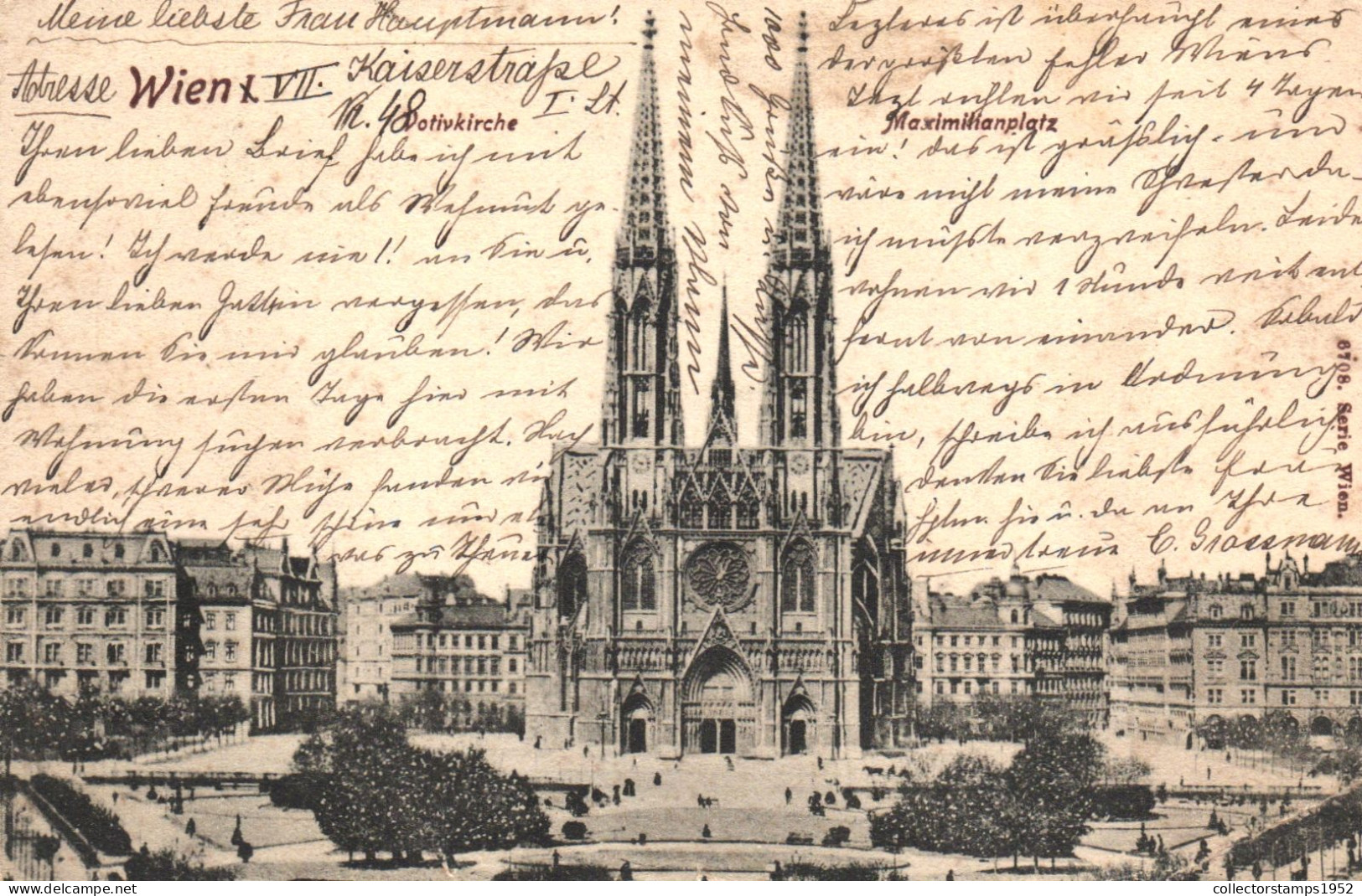 VIENNA, ARCHITECTURE, CHURCH, PARK, AUSTRIA, POSTCARD - Kerken