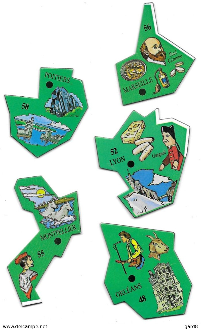 Lot De 5 Magnets De Départements Français - Tourism