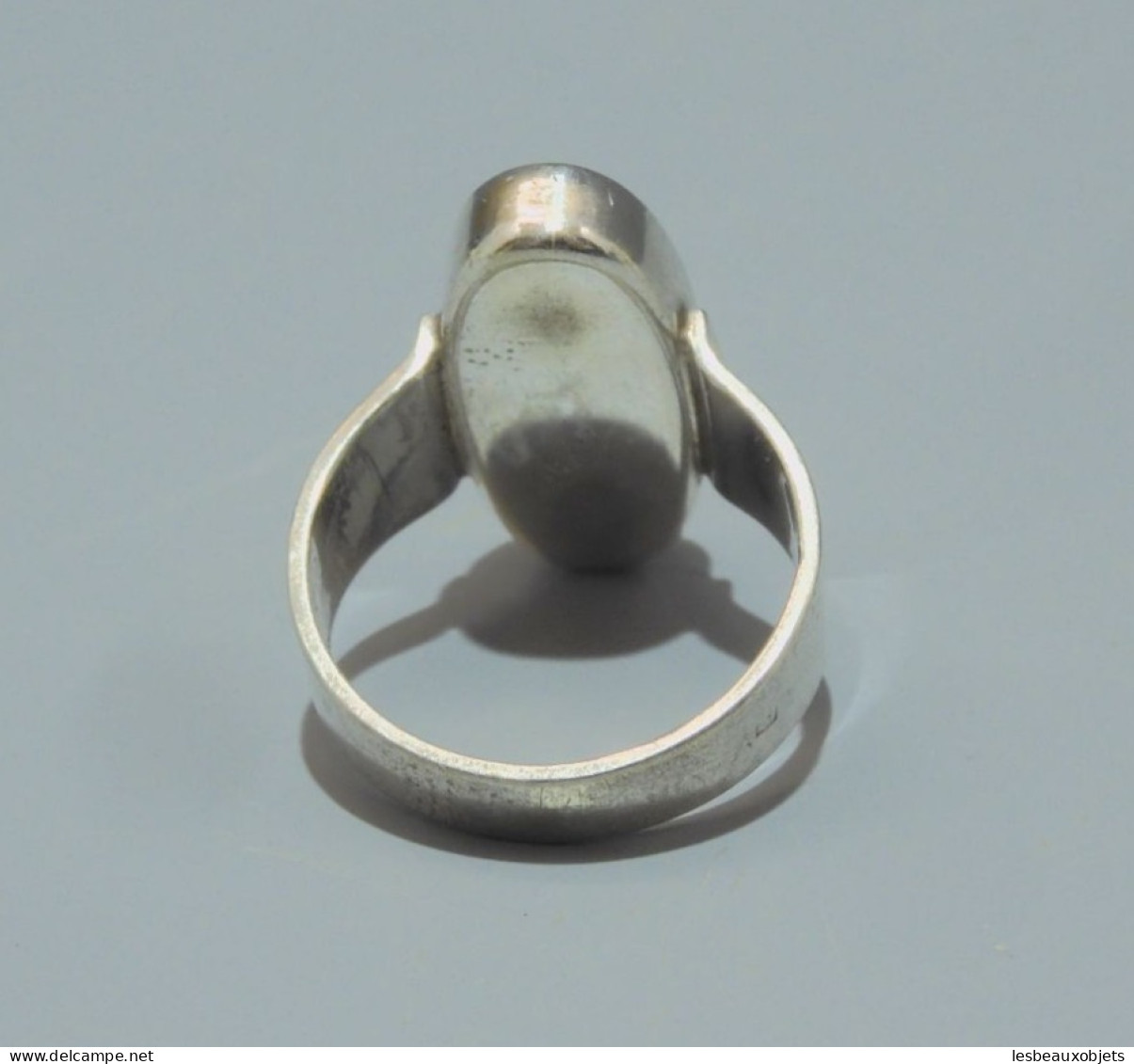 -BAGUE ANCIENNE ARGENT Poinçon 835 & 1 POISSON & OVALE En AMBRE BIJOU ANCIEN    E - Rings