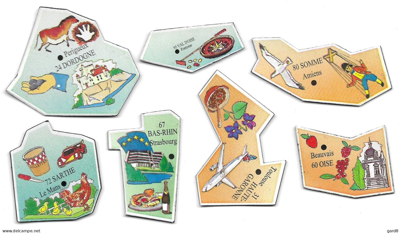 Lot De 7 Magnets De Départements Français - Tourismus