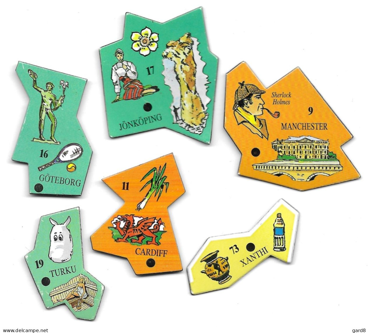 Lot De 6 Magnets Europe - Turismo