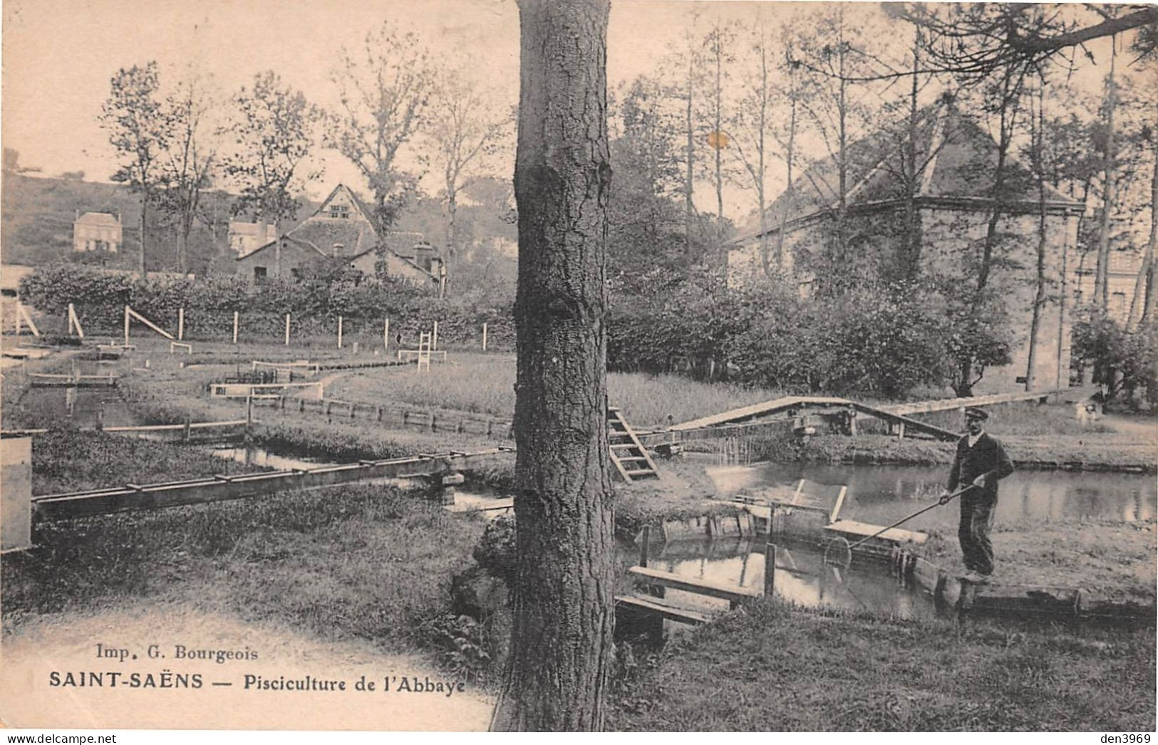 SAINT-SAENS (Seine-Maritime) - Pisciculture De L'Abbaye - Ecrit 1913 (2 Scans) - Saint Saens