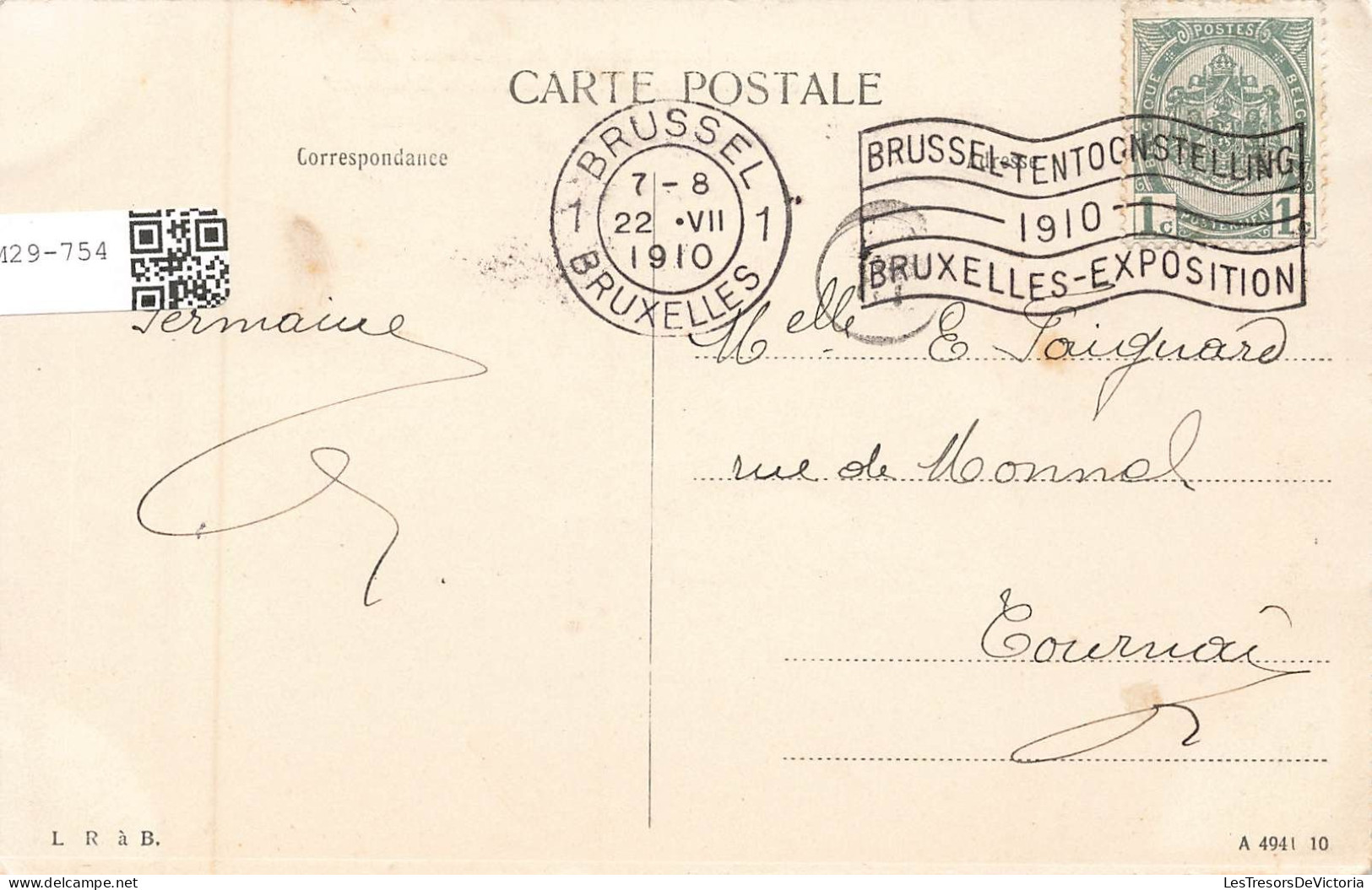 BELGIQUE - Bruxelles - Kermesse - Un Coin Du Vieux Bruxelles - Exposition Internationale 1910 - Carte Postale Ancienne - Sonstige & Ohne Zuordnung
