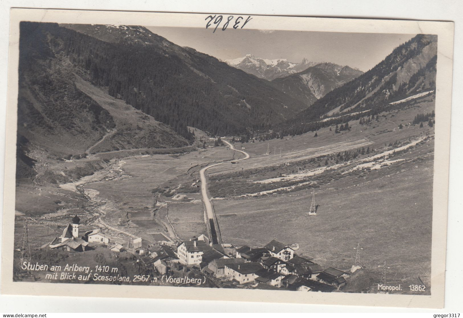 E2322) STUBEN Am ARLBERG - 1410m Mit Blick Auf Scesaplana - Vorarlberg - Seltene FOTO AK Alt 1 - Stuben