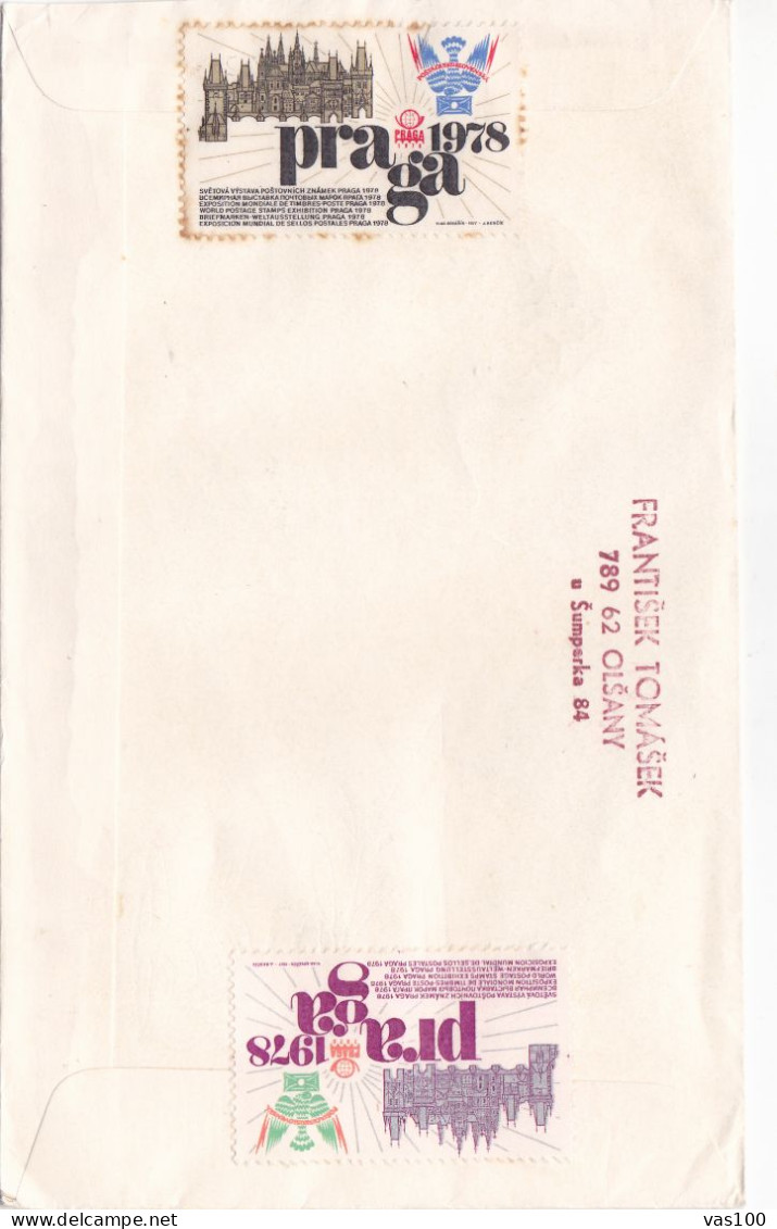 LITERATURE  COVERS FDC  CIRCULATED 1977 Tchécoslovaquie - Lettres & Documents