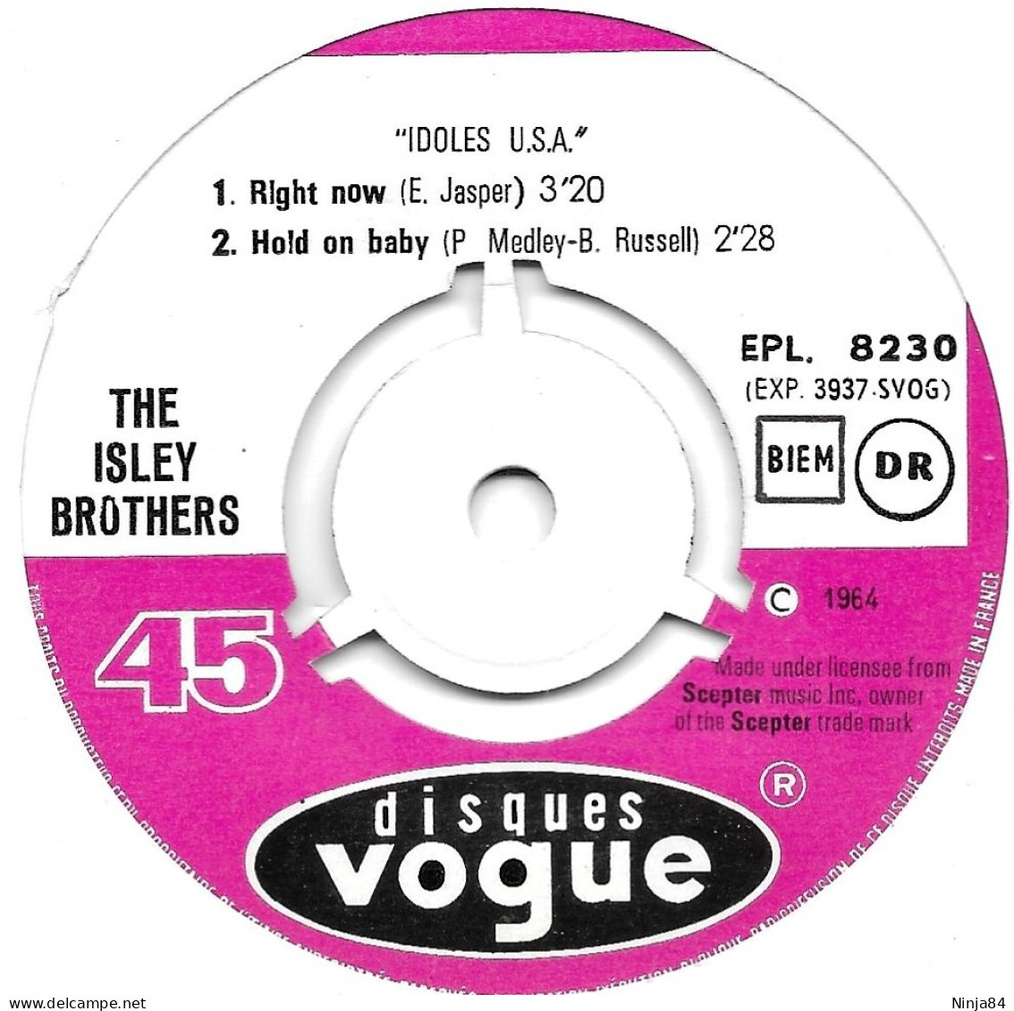 EP 45 RPM (7")  The Isley Brothers  "  I Say Love  " - Soul - R&B