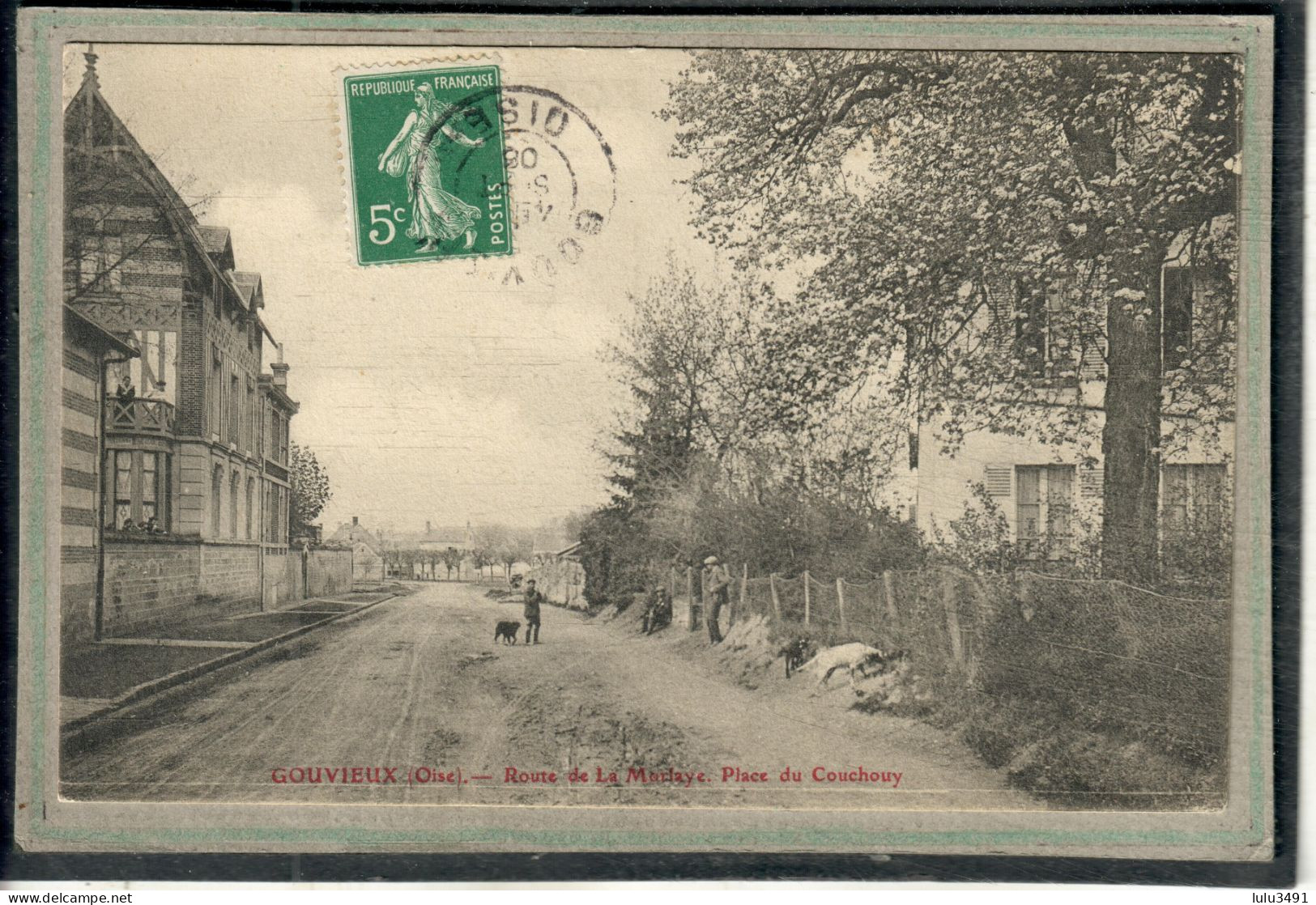 CPA - GOUVIEUX (60) - Aspect De La Route De La Morlaye Et De La Place Du Couchouy En 1908 - Gouvieux