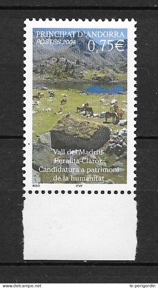 ANDORRE FR ,  No 596 , NEUF , ** , SANS CHARNIERE, TTB . - Unused Stamps
