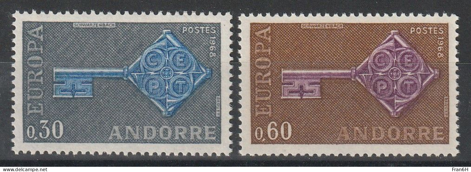 ANDORRE - YT N° 188-189 - Neufs ** - MNH - Cote 35,00 € - 1968