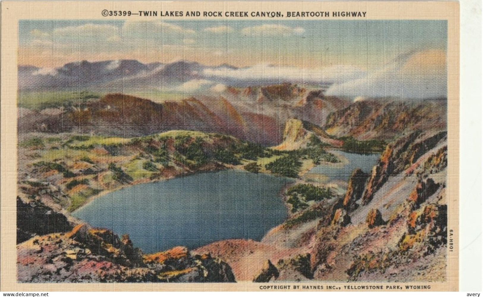 Twin Lakes And Rock Creek Canyon, Beartooth Highway, Wyoming - Sonstige & Ohne Zuordnung