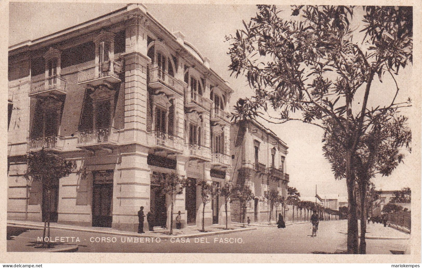 MOLFETTA  (  Bari  )  -  CORSO UMBERTO - CASA DEL FASCIO............. Non Viaggiata - Molfetta