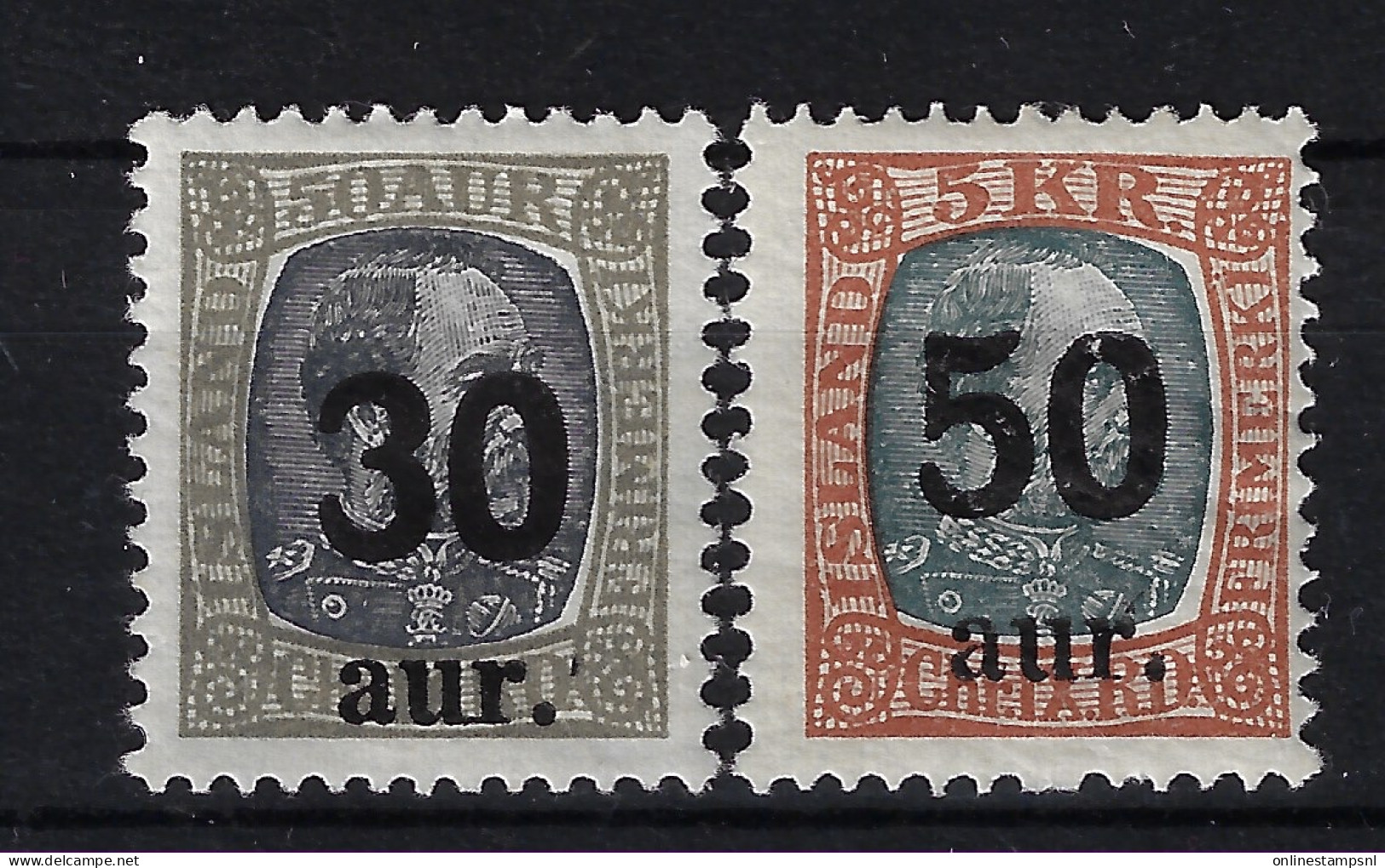 Iceland Mi 112 - 113 1925Neuf Avec ( Ou Trace De) Charniere / MH/* - Ungebraucht