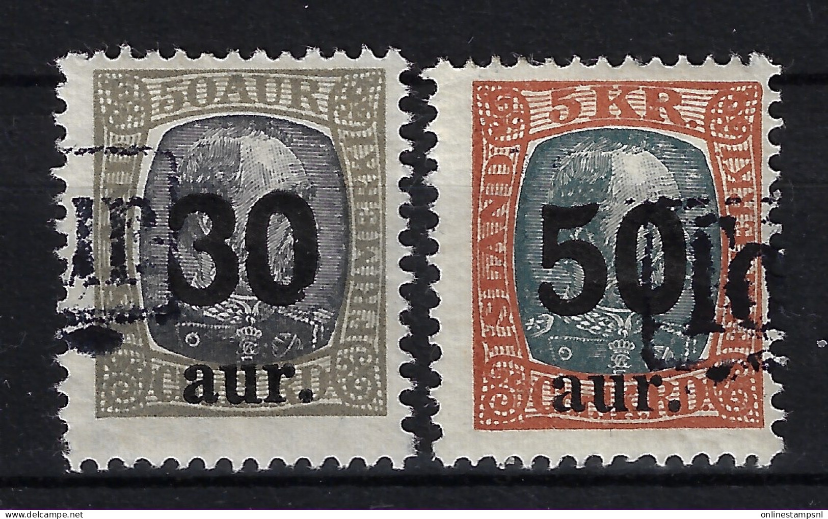 Iceland Mi 112 - 113 1925  Oblitéré/cancelled/used - Gebraucht