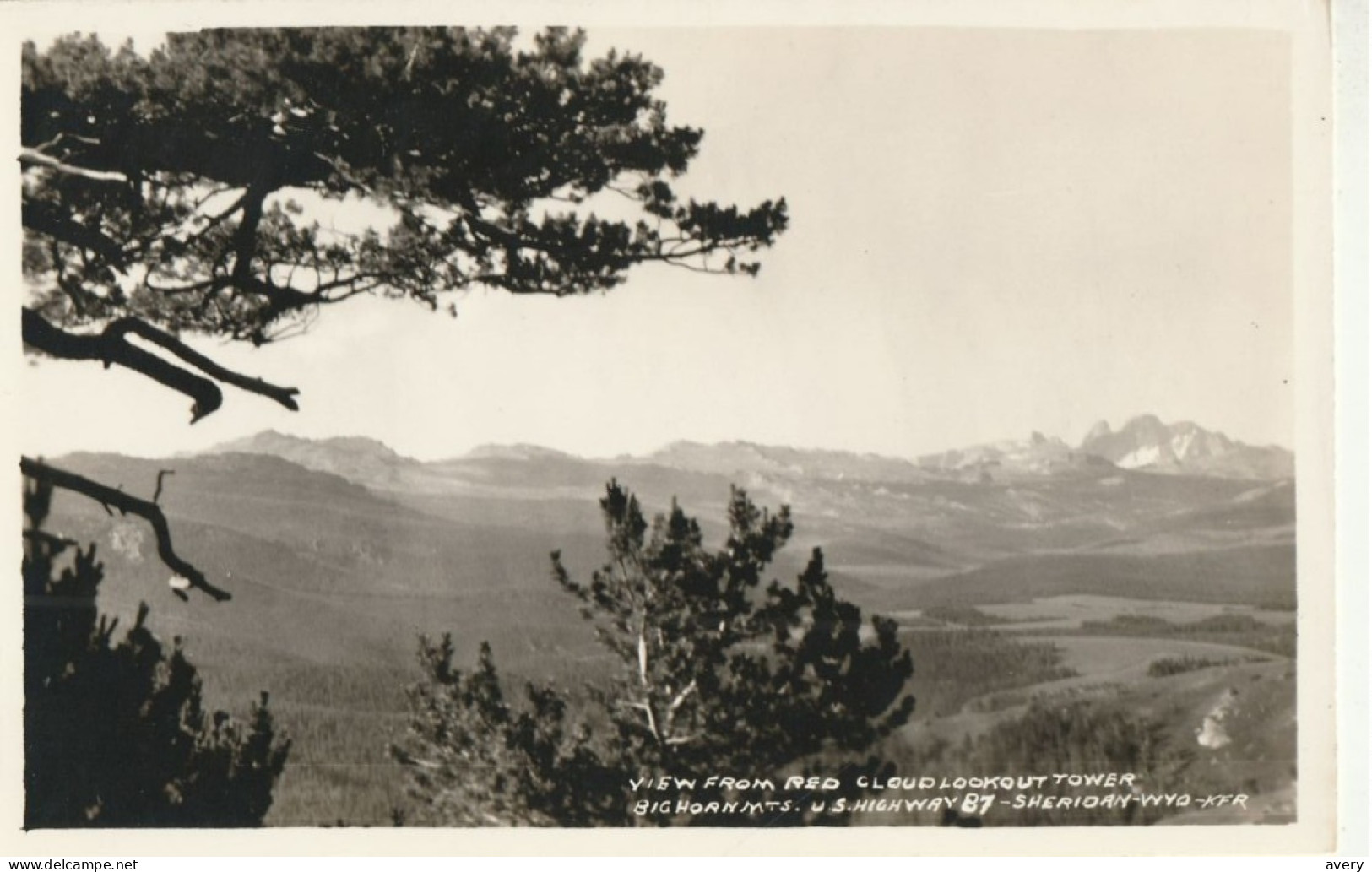 Sheridan, Wyoming View From Red Cloud Lookout Tower Big Horn Mountains - U. S. Highway 87 R. P. P. C. - Sheridan