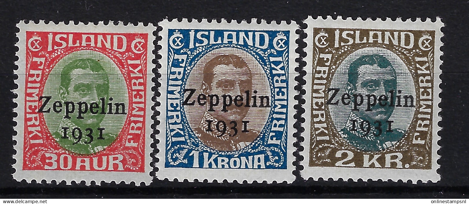 Iceland Mi 147 - 149 1931Neuf Avec ( Ou Trace De) Charniere / MH/* - Airmail