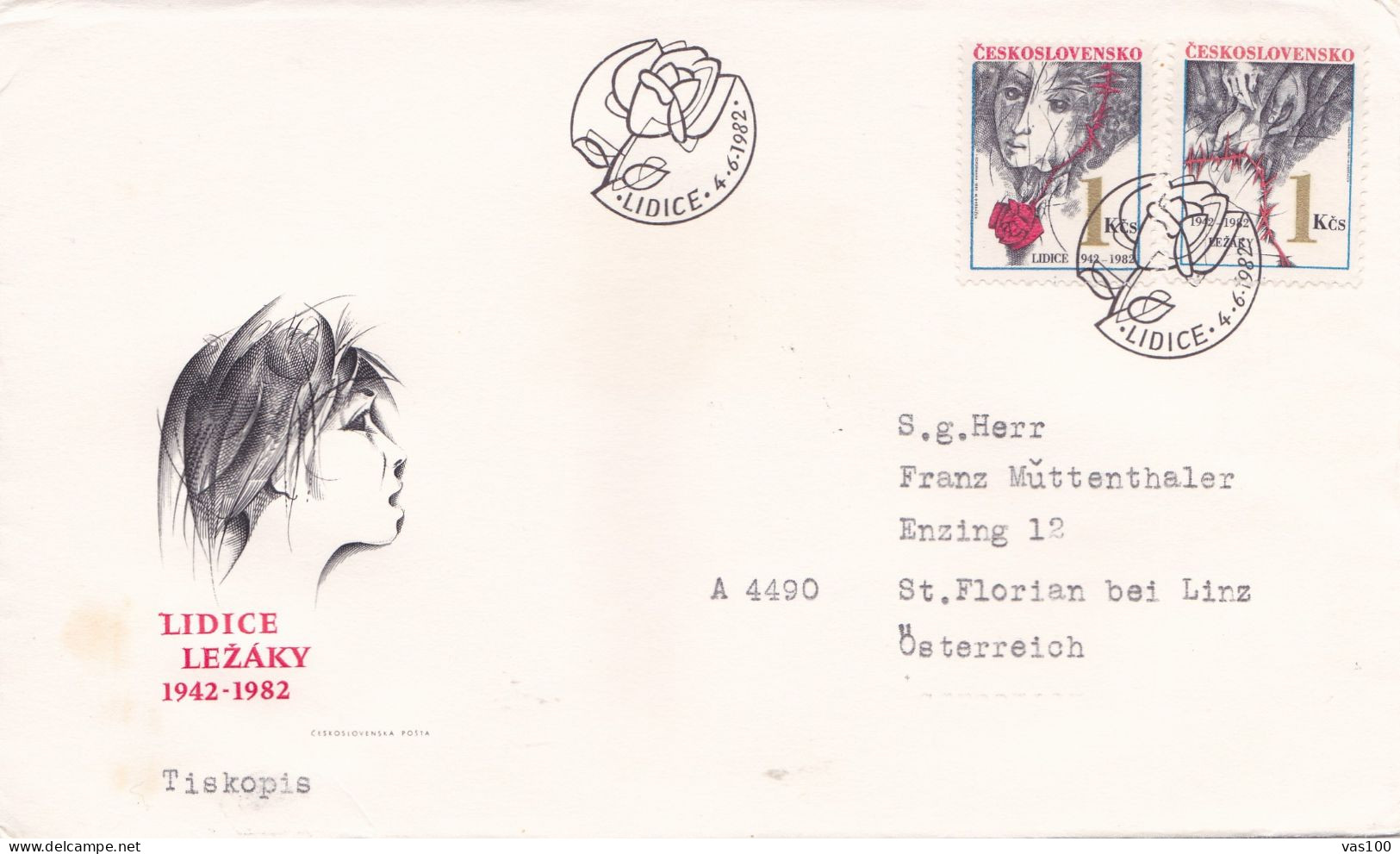 WOMANS DAY  COVERS FDC  CIRCULATED 1982 Tchécoslovaquie - Lettres & Documents