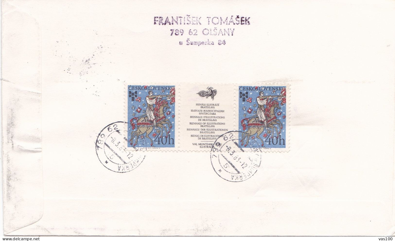 MATH  COVERS FDC  CIRCULATED 1982 Tchécoslovaquie - Storia Postale