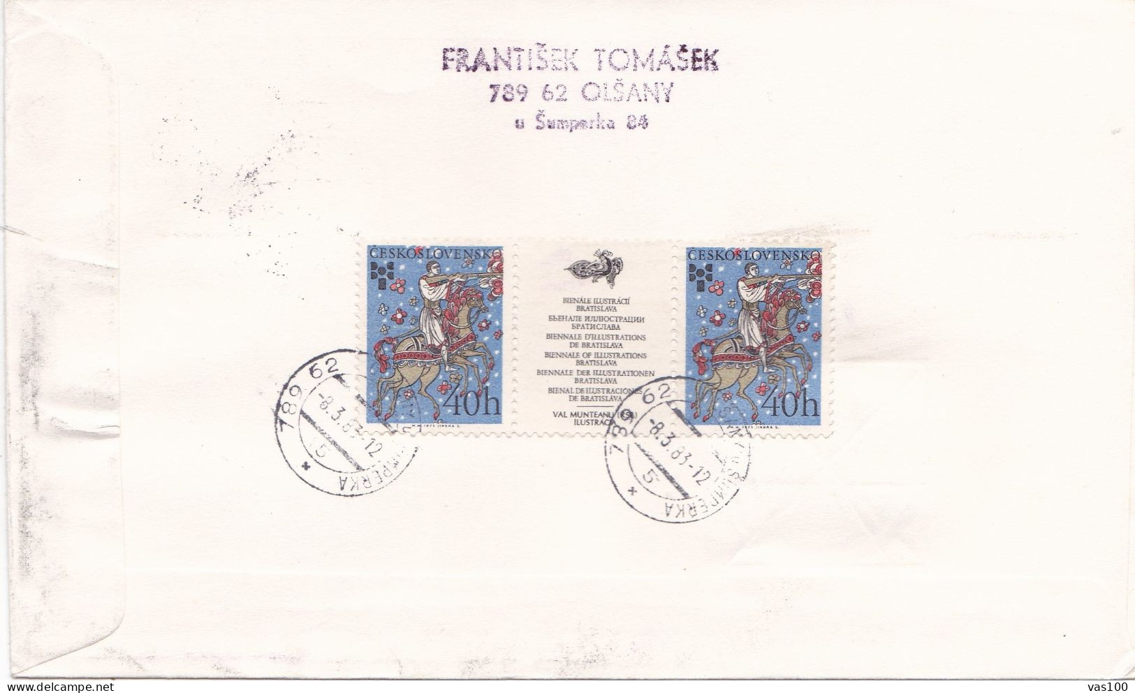 MATH  COVERS FDC  CIRCULATED 1982 Tchécoslovaquie - Cartas & Documentos