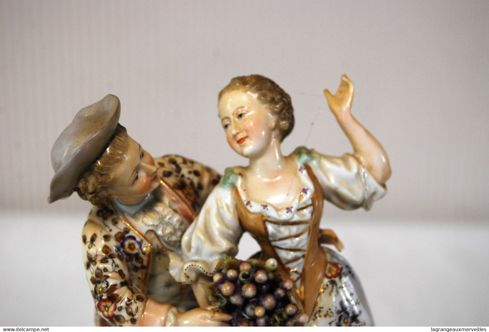 E2 Rare Volkstedt Porcelain Figurine Courting Couple German Richard Eckert - Porcelaine Allemande - Meissen (DEU)