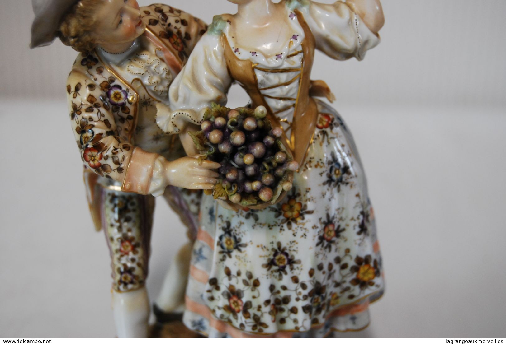 E2 Rare Volkstedt Porcelain Figurine Courting Couple German Richard Eckert - Porcelaine Allemande - Meissen (DEU)