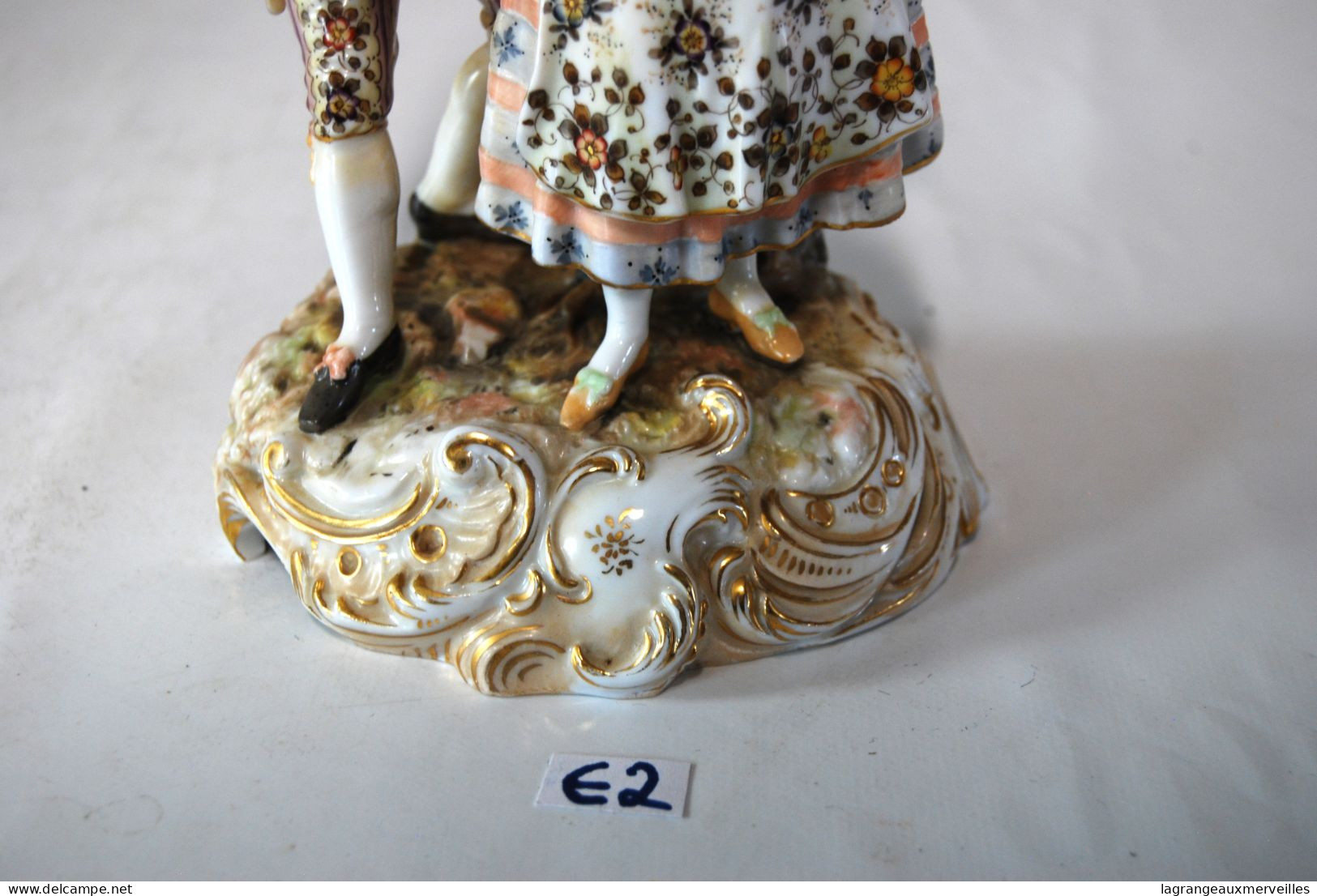 E2 Rare Volkstedt Porcelain Figurine Courting Couple German Richard Eckert - Porcelaine Allemande - Meissen (DEU)