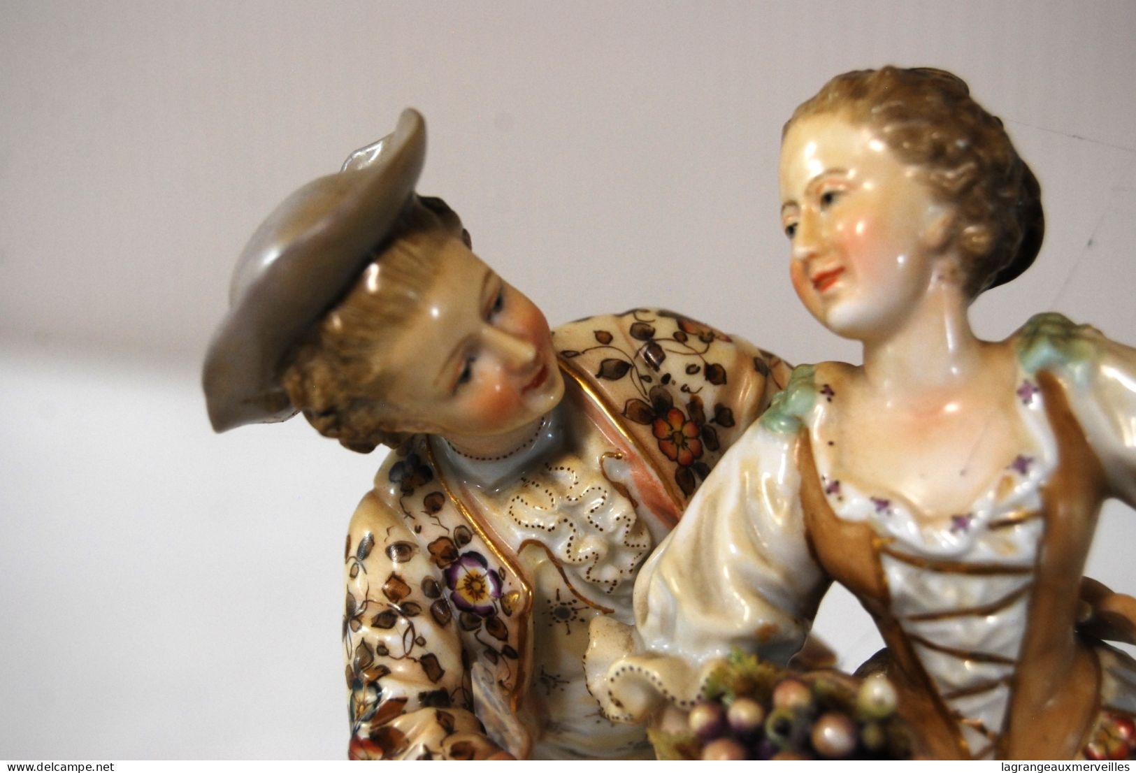 E2 Rare Volkstedt Porcelain Figurine Courting Couple German Richard Eckert - Porcelaine Allemande - Meissen (DEU)